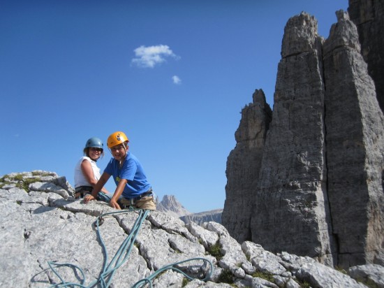 klettern in der Nähe von Cortina an den 5 Torri