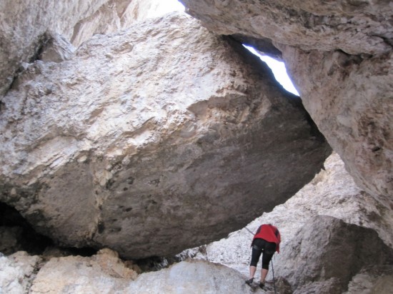 Abseilen vom Normalweg der Torre Grande kletterrouten-cinque-torri-dolomiten