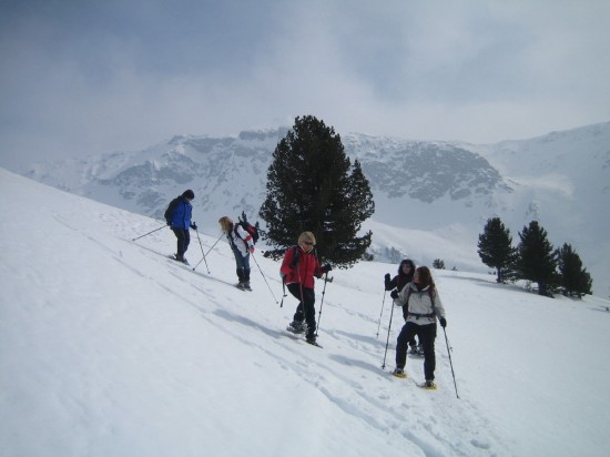 Snowshoeing in the Sarentino valley