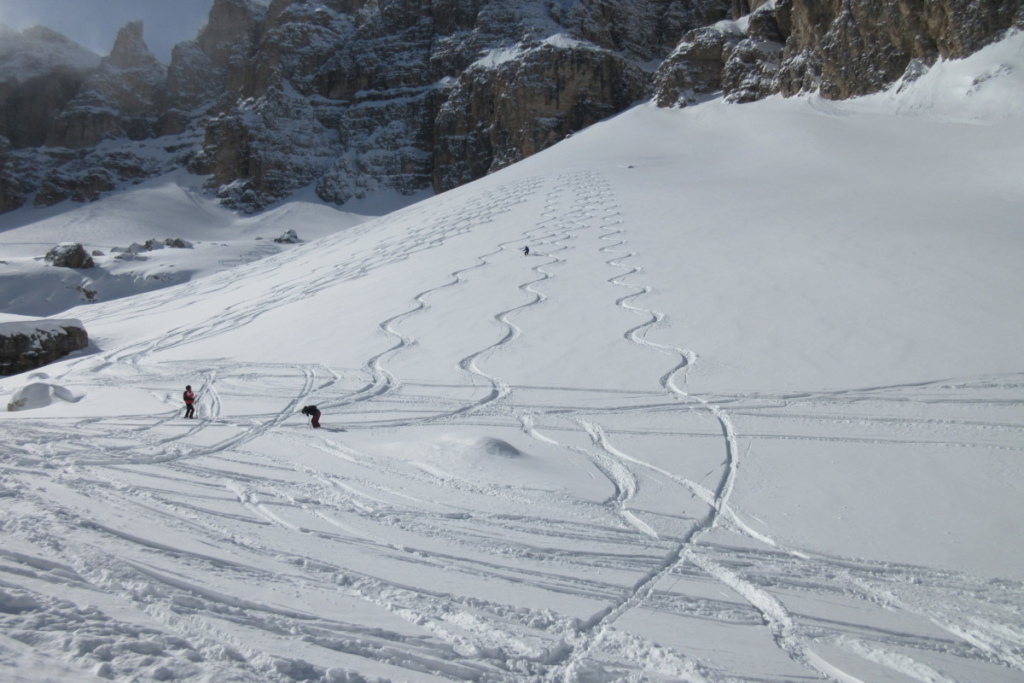 freeride Mesdì fuoripista Dolomiti