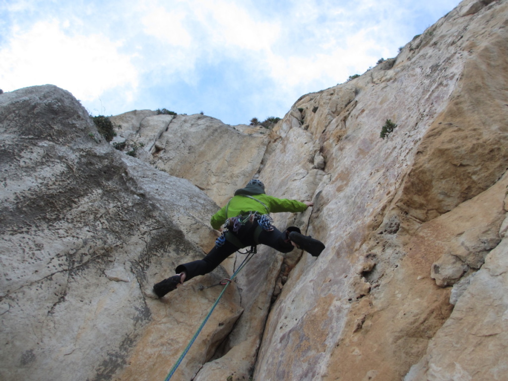 arrampicata a Capo Gallo: spigolo Nord