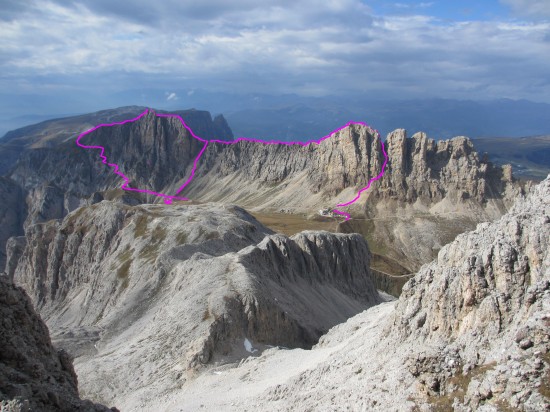 il percorso della ferrata Maximilian