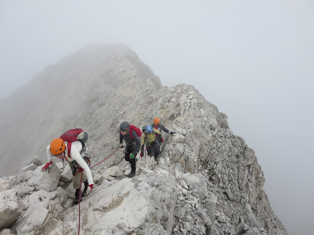 Klettersteig-Überschreitung-Kesselkogel-Rosengarten