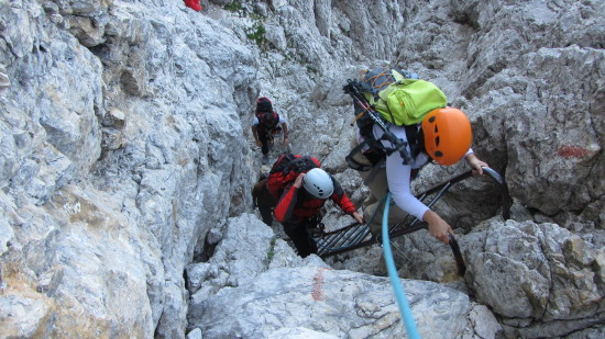 Klettersteig Runde und Durchqerung im Rosengarten