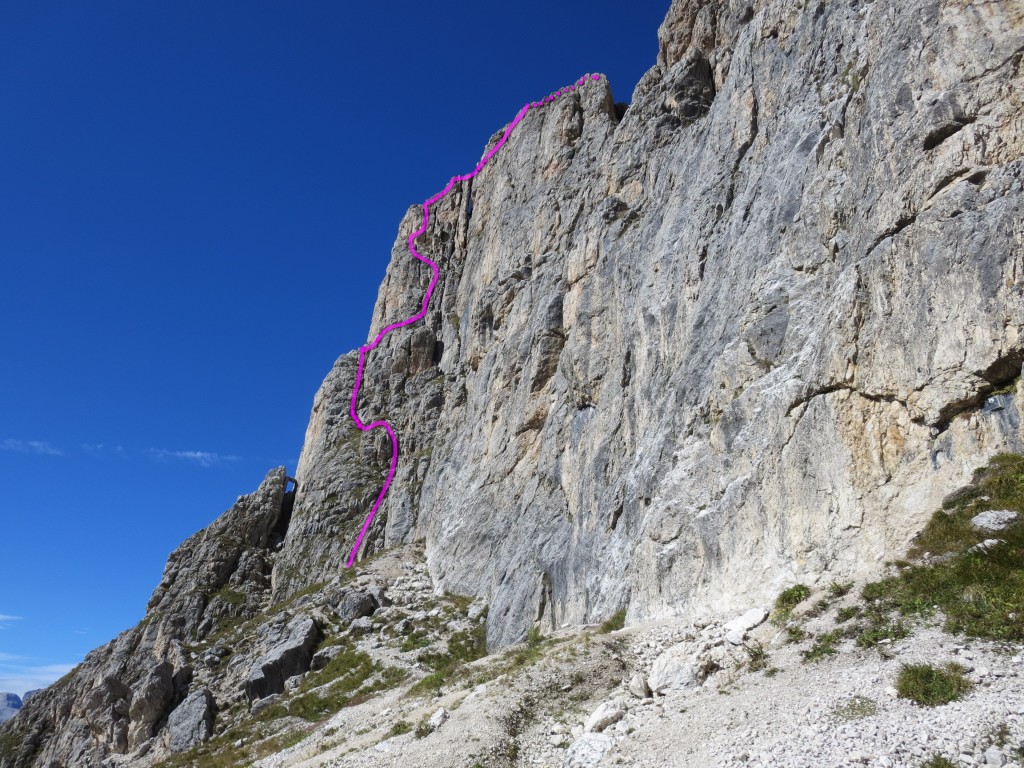 via arrampicata classica in Dolomiti