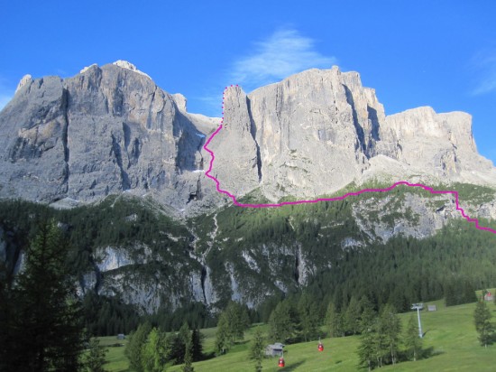 Pisciadu-Klettersteig-Tridentina-Dolomiten