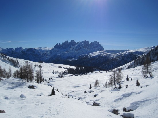 snowshoes Dolomites hiking Pellegrino