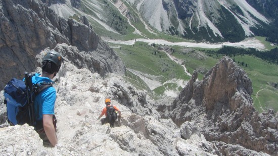 ferrata sass rigais Gardena 