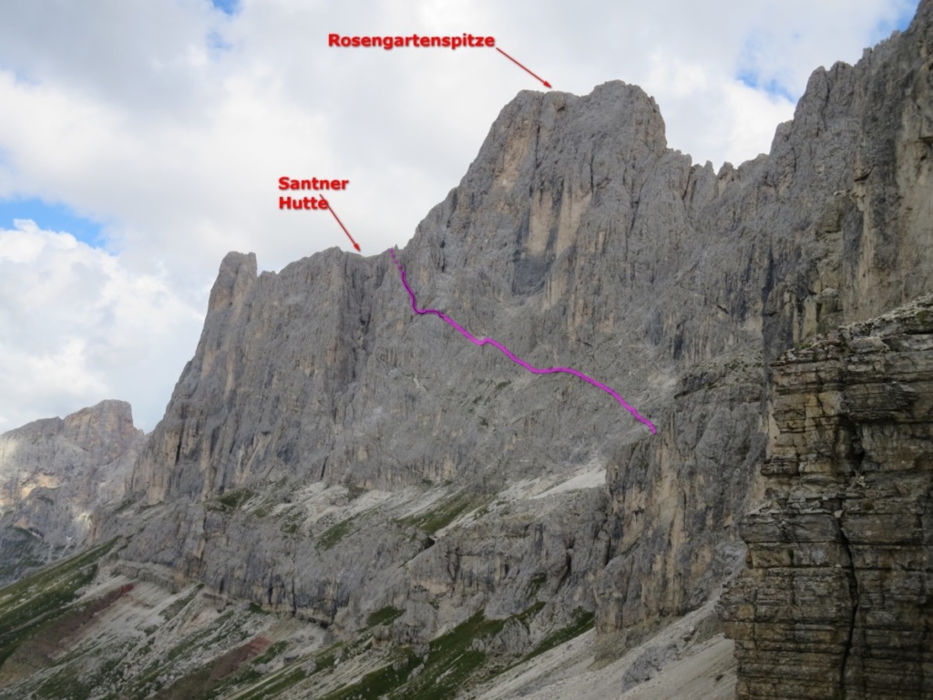 geführte Klettertour Rosengartenspitze